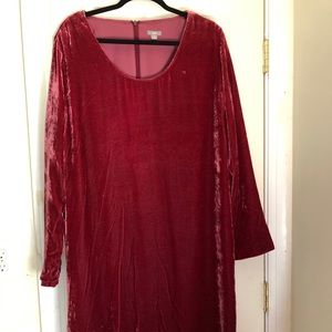 Jjill crushed velour dress